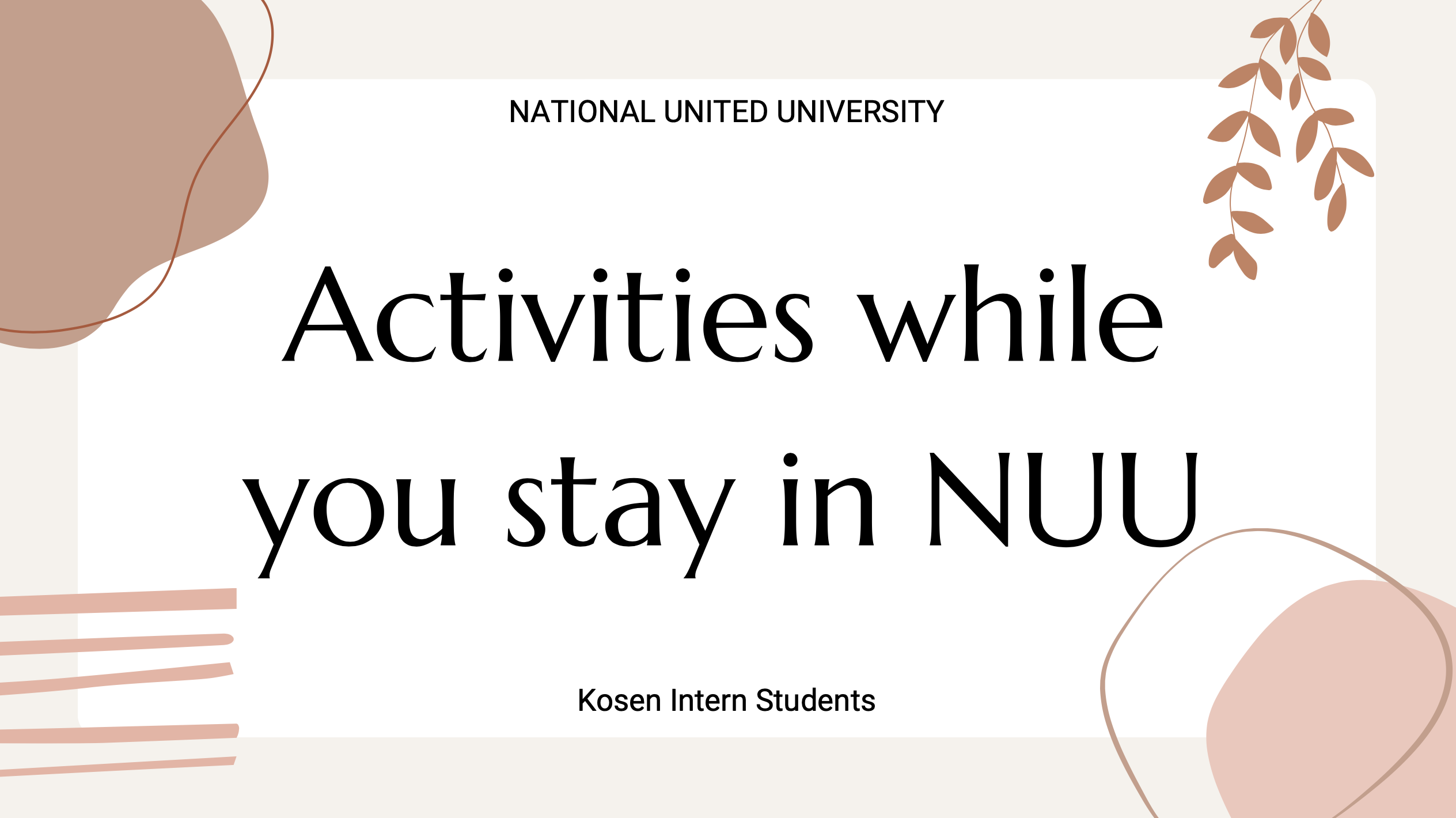 activities
